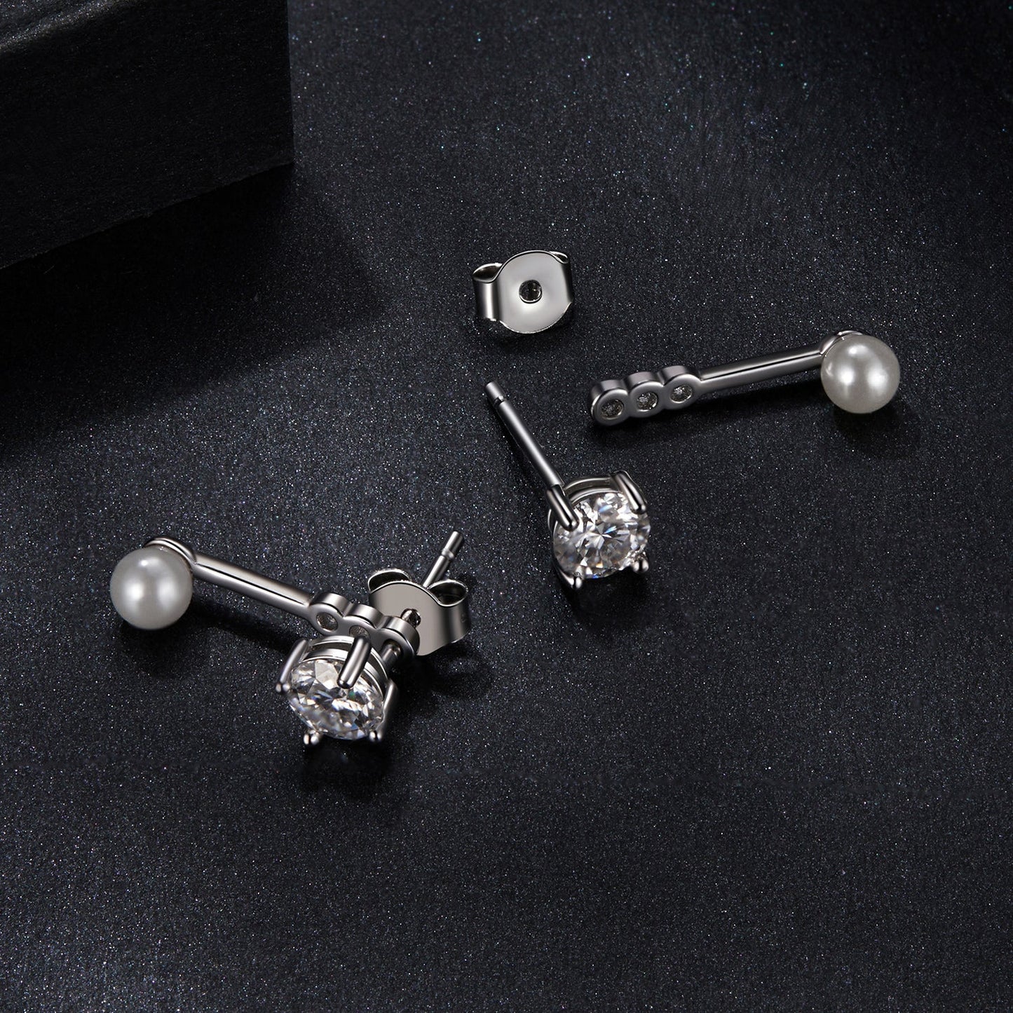 925 Sterling Silver 0.50 Carat Moissanite Earrings for Women