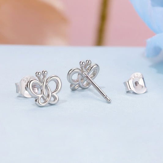 925 Sterling Silver Plated White Gold Earrings - view 2