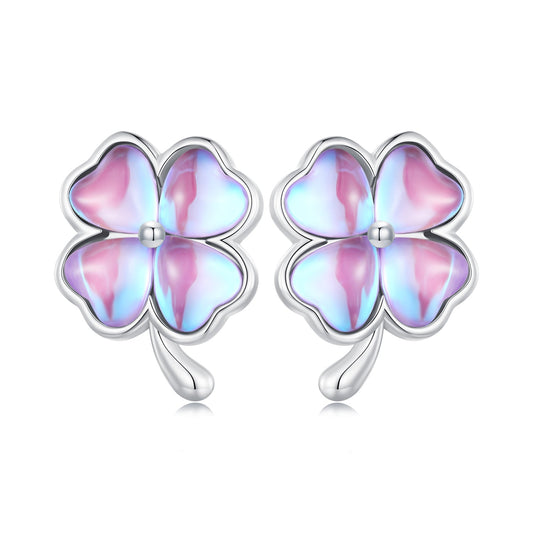 925 Sterling Silver Transparent Glass Earrings for Women - view 2