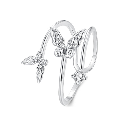 925 Sterling Silver Pavé Setting CZ Ring