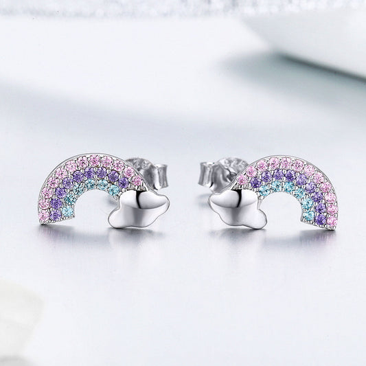 925 Sterling Silver Earrings with Pavé Setting CZ