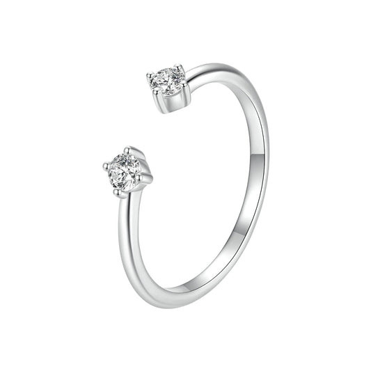 925 Sterling Silver Moissanite Ring Size E for Women