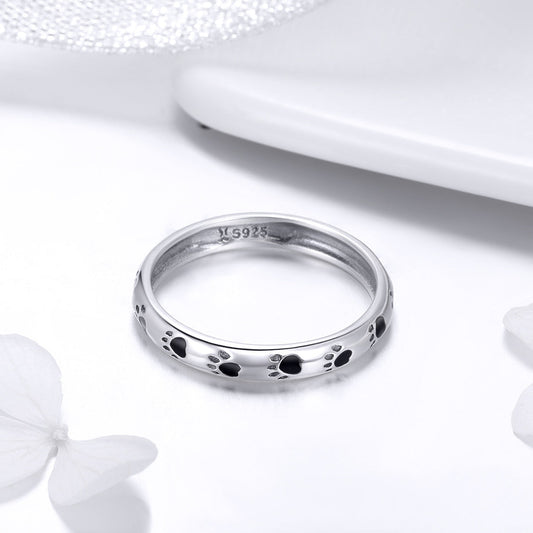 925 Sterling Silver Ring for Women - Size 5.0, Width 0.3cm
