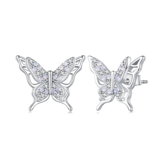 925 Sterling Silver Opal Nanometer Stone Earrings for Women - view 2