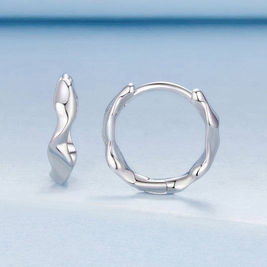 925 Sterling Silver White Gold Plated Earrings - view 2
