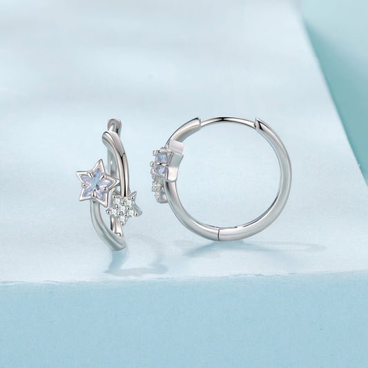 925 Sterling Silver Wedding Earrings with White Gold Plating and CZ Stones for Women