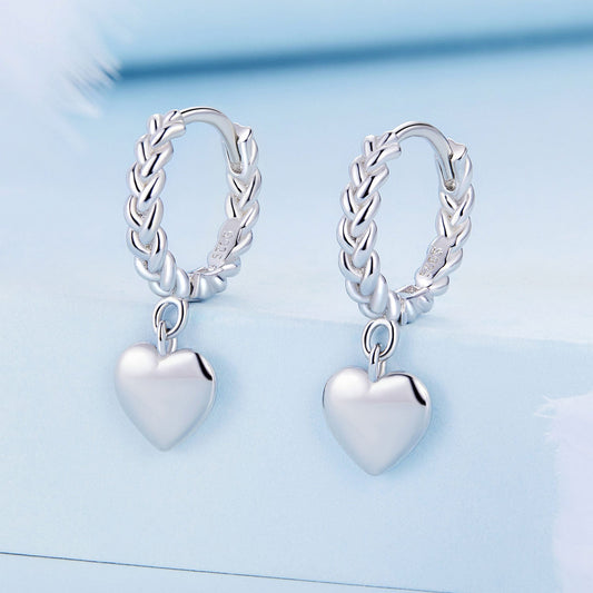 S925 Sterling Silver Earrings for Women with Platinum Plating - view 2