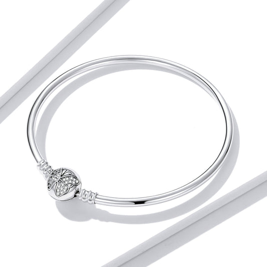 925 Sterling Silver 17.0 cm Oxidized CZ Bracelet for Women