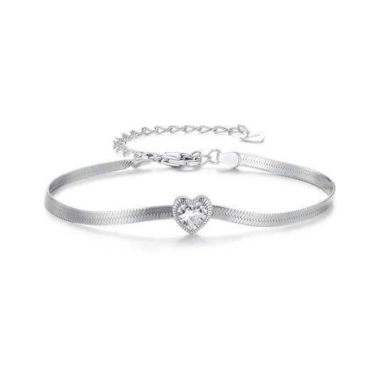 925 Sterling Silver Pavé CZ Bracelet for Women