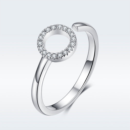 925 Sterling Silver Ring with Pavé Set CZ