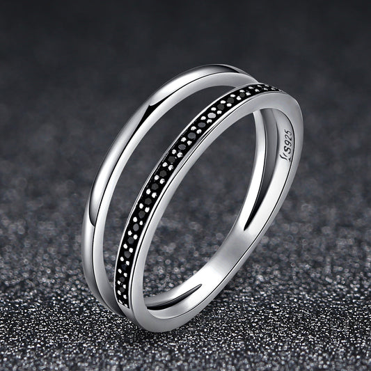 925 Sterling Silver 0.6CM Width Ring Size 6 for Women