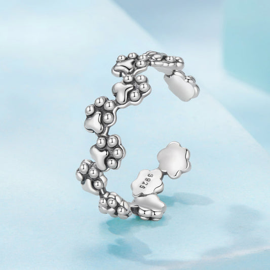 925 Sterling Silver Oxidized Silver 0.44cm Ring for Women