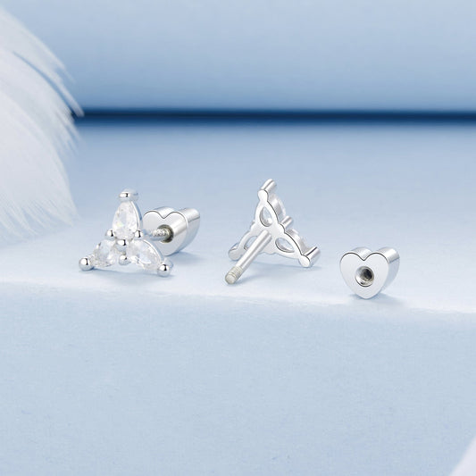 925 Sterling Silver Earrings with Pavé Setting CZ - view 2