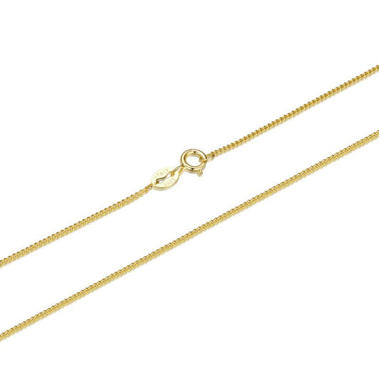 925 Sterling Silver Plated Platinum 45cm Necklace for Men