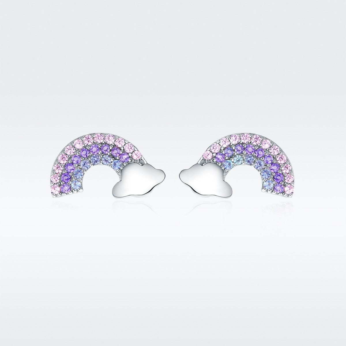 925 Sterling Silver Earrings with Pavé Setting CZ