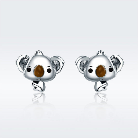 925 Sterling Silver Earrings 1.1*1.2cm for Women