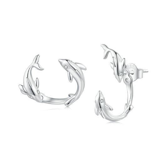 S925 Sterling Silver Rose Gold Plated Zircon Earrings - view 2