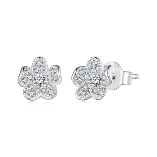 S925 Sterling Silver Pavé Setting CZ Earrings - view 2