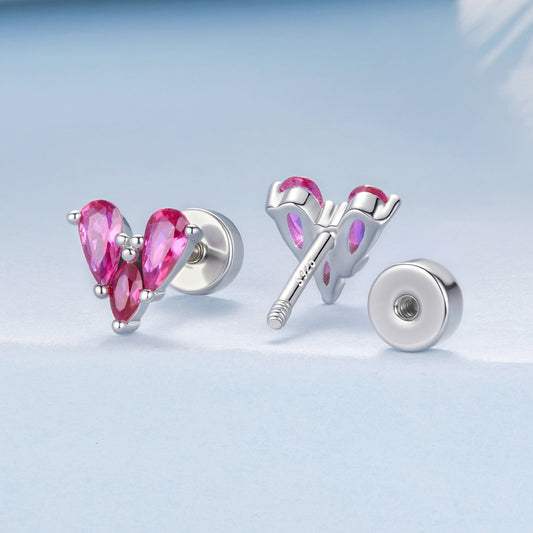 925 Sterling Silver Earrings with Pavé Setting CZ - view 2