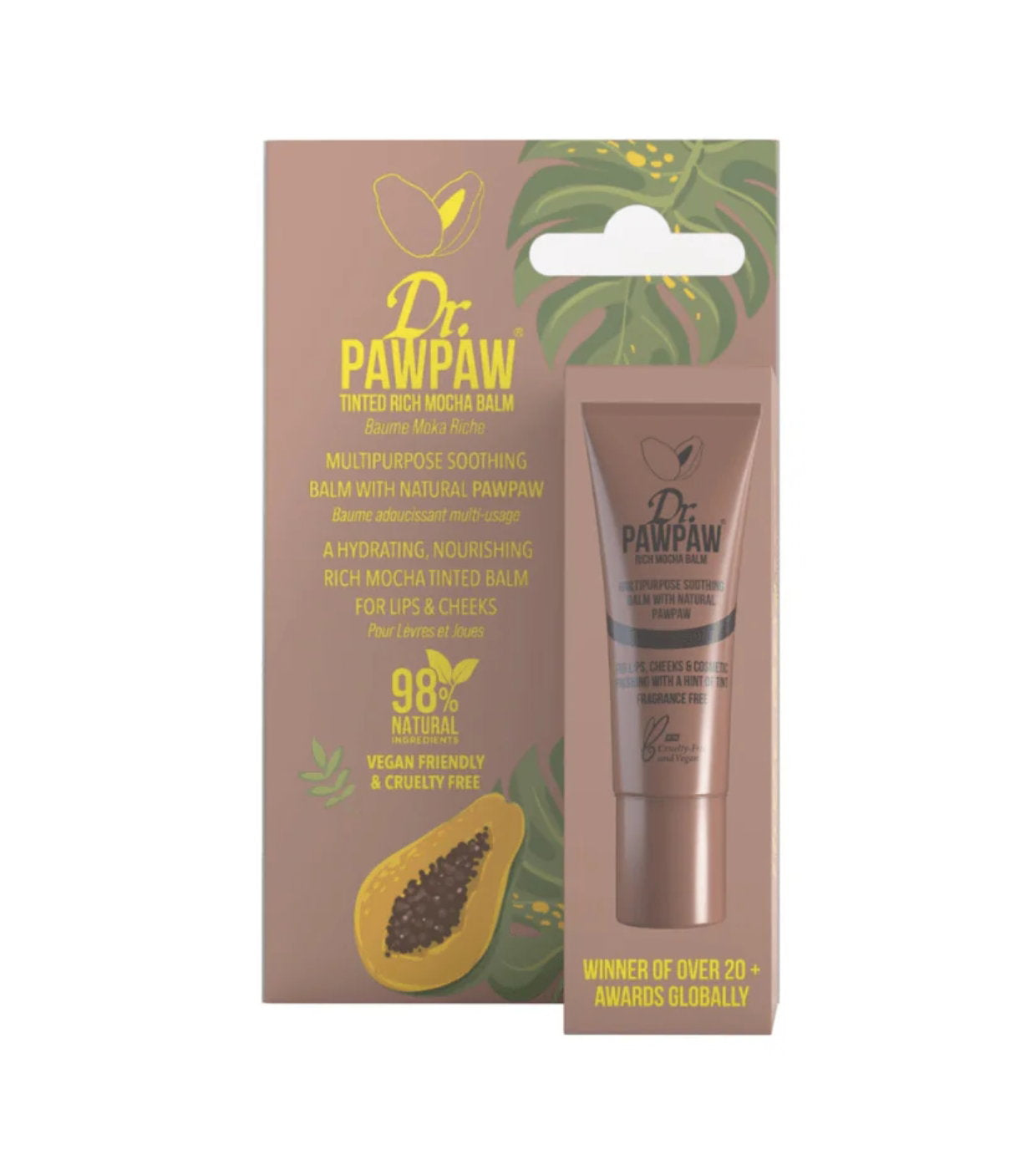 Dr. PawPaw, Multipurpose, Lip & Cheek Balm 2-In-1, Rich Mocha, 10 ml