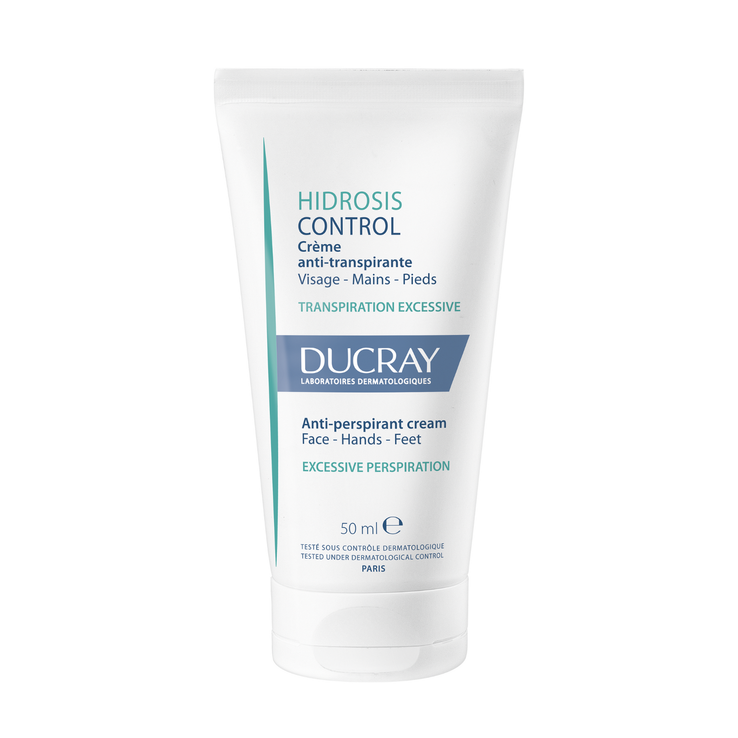 Ducray, Hidrosis Control, Anti-Perspirant, Cream, For Face & Hands, 50 ml