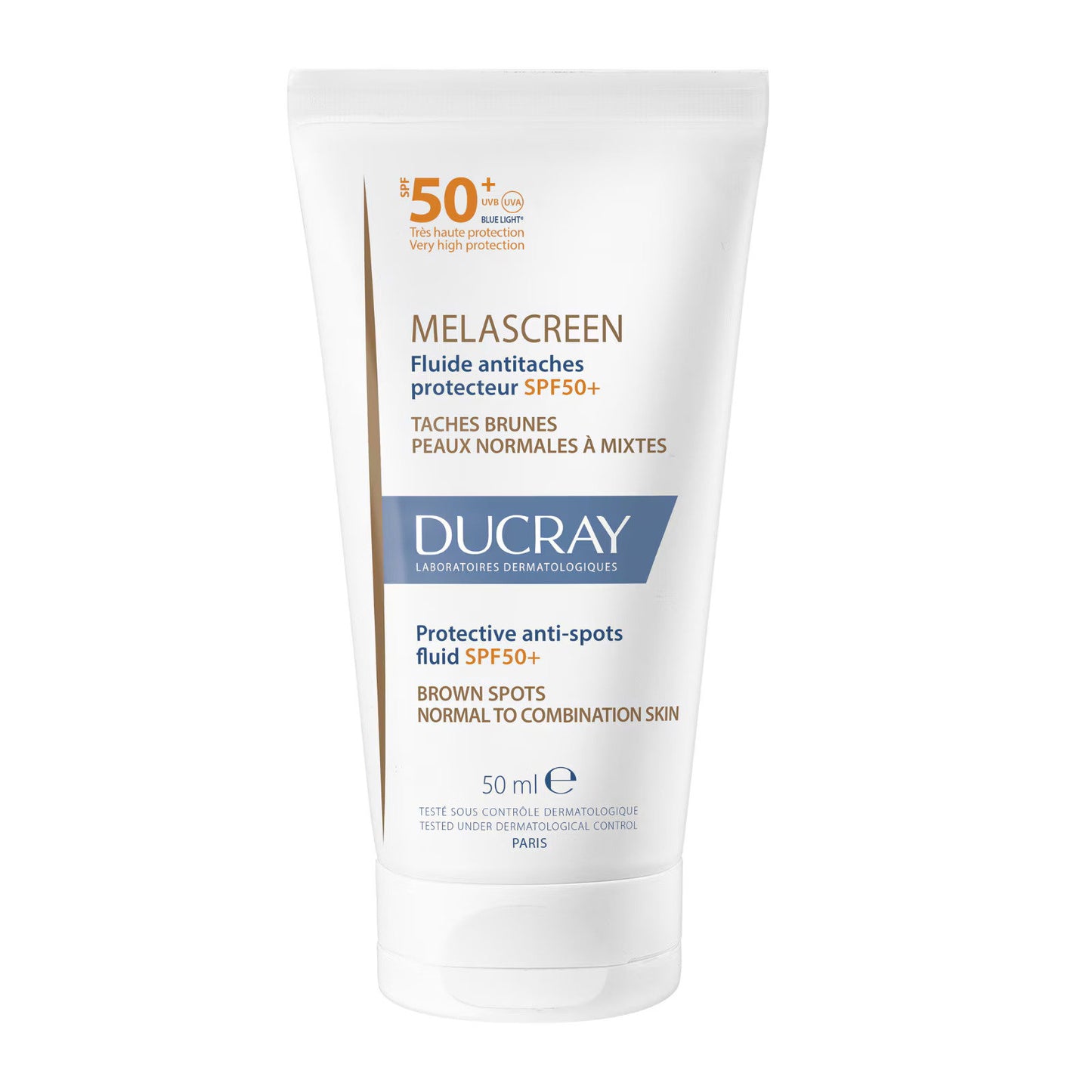 Ducray, Melascreen, Anti-Spots & Lightener, Fluid, For Face, SPF 50+, 50 ml