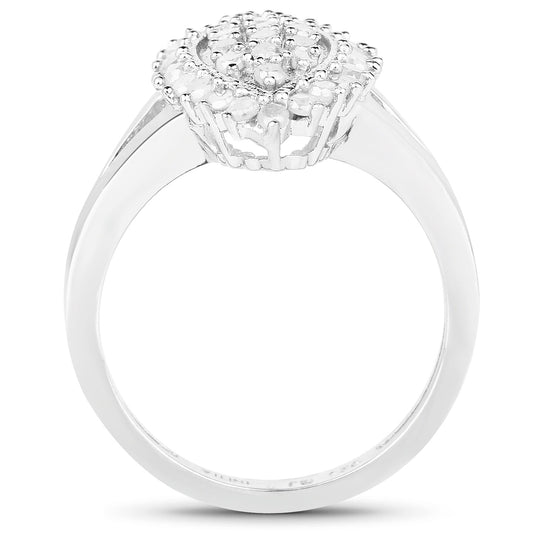 Anillo de plata de ley .925 con diamante blanco genuino de 0,62 quilates