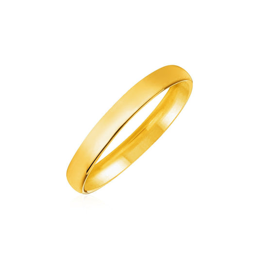 Alianza de boda de oro amarillo de 14k de 5 mm con ajuste cómodo