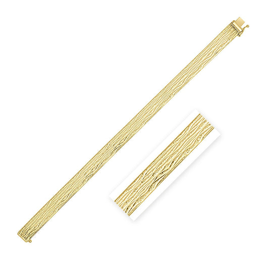 Pulsera Glaciar de Oro Amarillo de 14k (8.10 mm)
