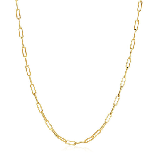 Cadena de eslabones de oro amarillo de 14 quilates (3,3 mm)