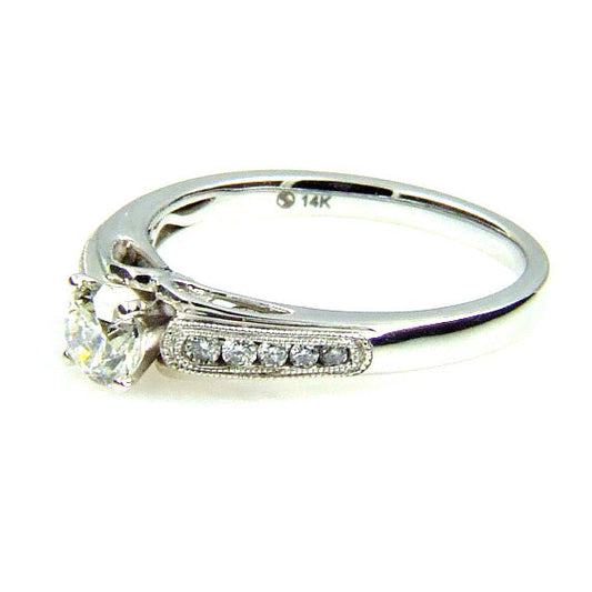 Diamante de 0,50 ct (solo montura) Oro blanco de 14 K