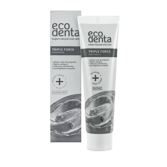 Ecodenta, Triple Force, Sensitive Teeth & Anti-Plaque, Toothpaste, 100 ml