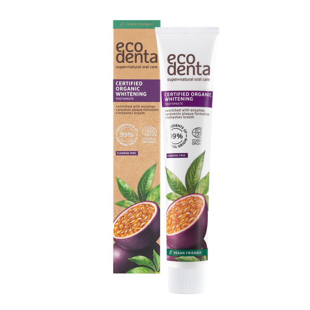 Ecodenta, Certified Organic Whitening, Whitening & Plaque Defense, Toothpaste, 75 ml
