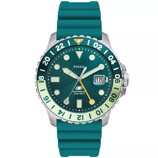 Fossil GMT azul para hombre