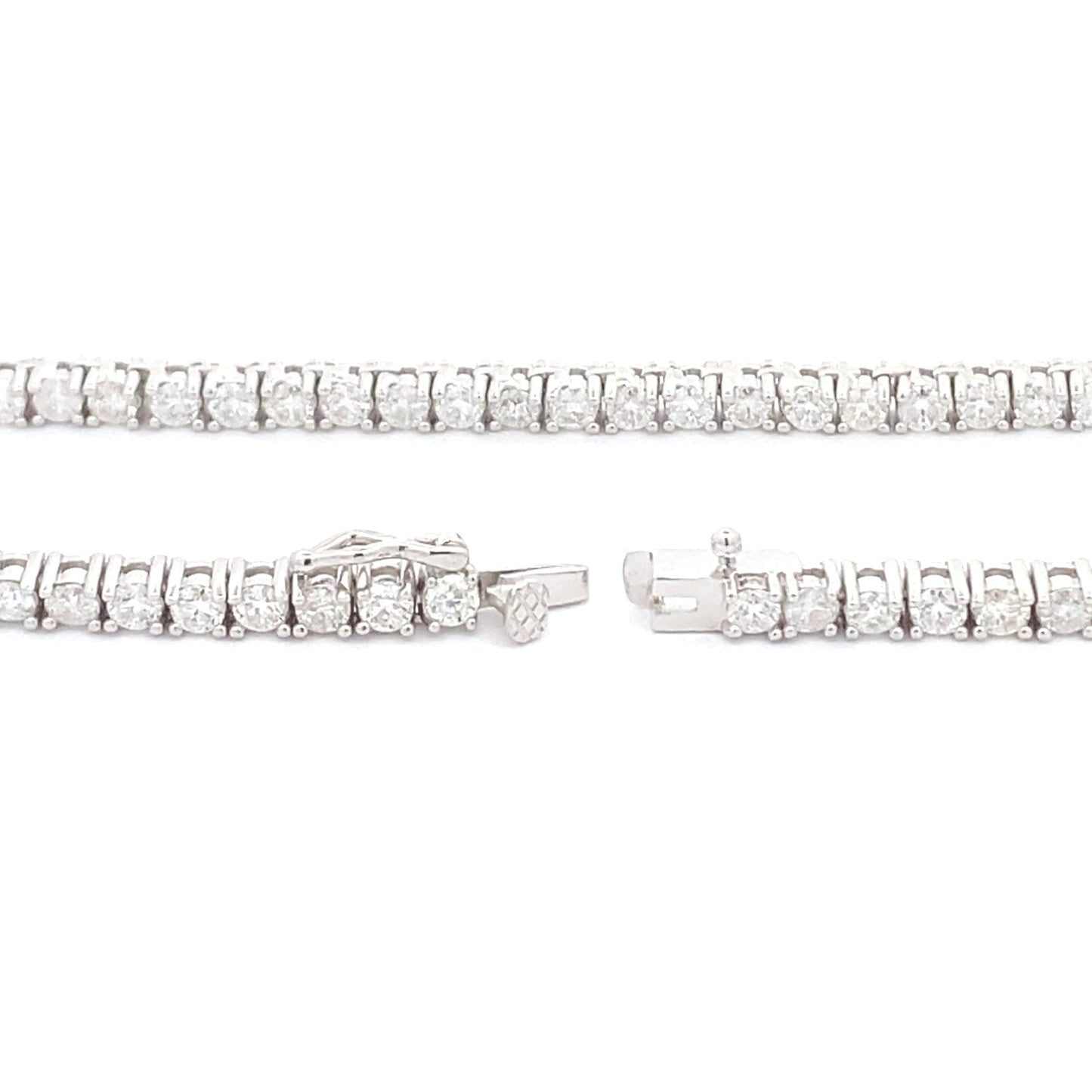Collar tenis de moissanita de 6,85 qt en plata de ley