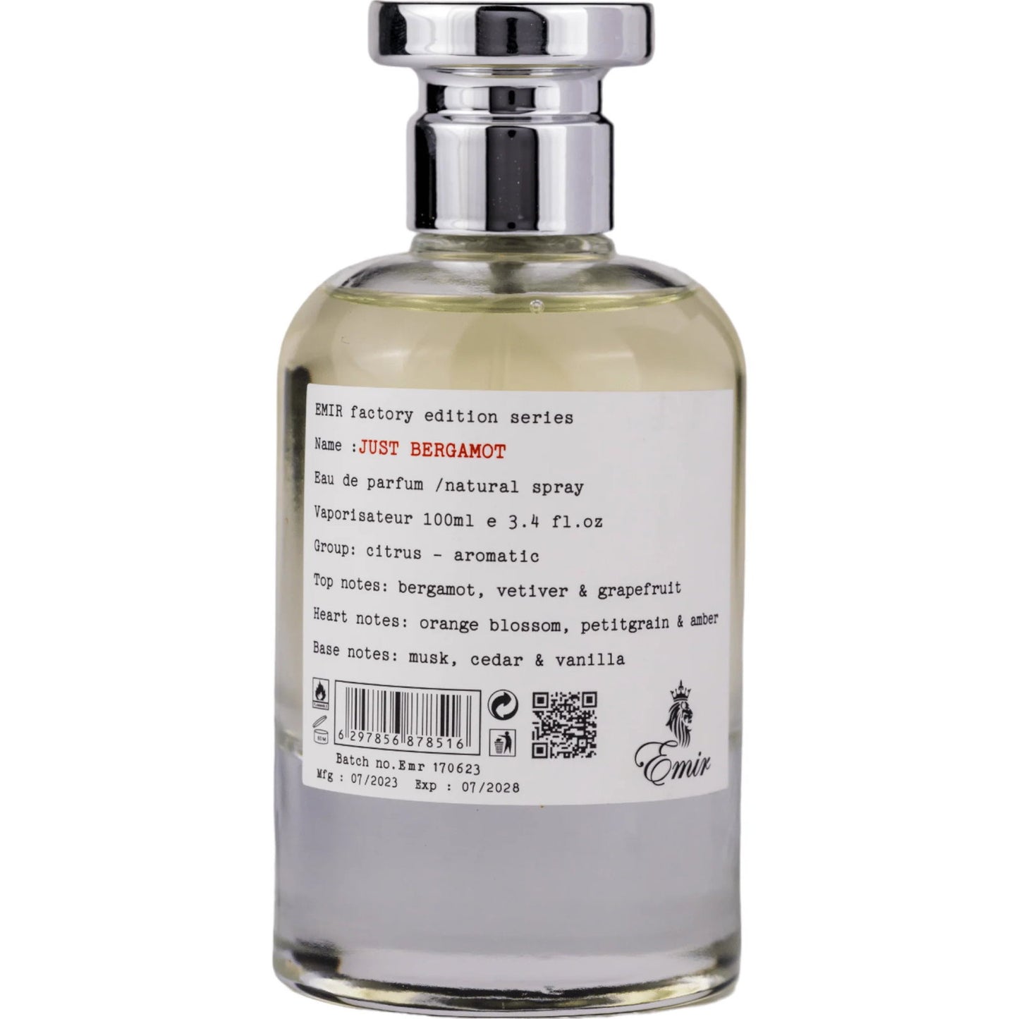 Emir, Just Bergamot Factory Edition, Eau De Parfum, Unisex, 100 ml