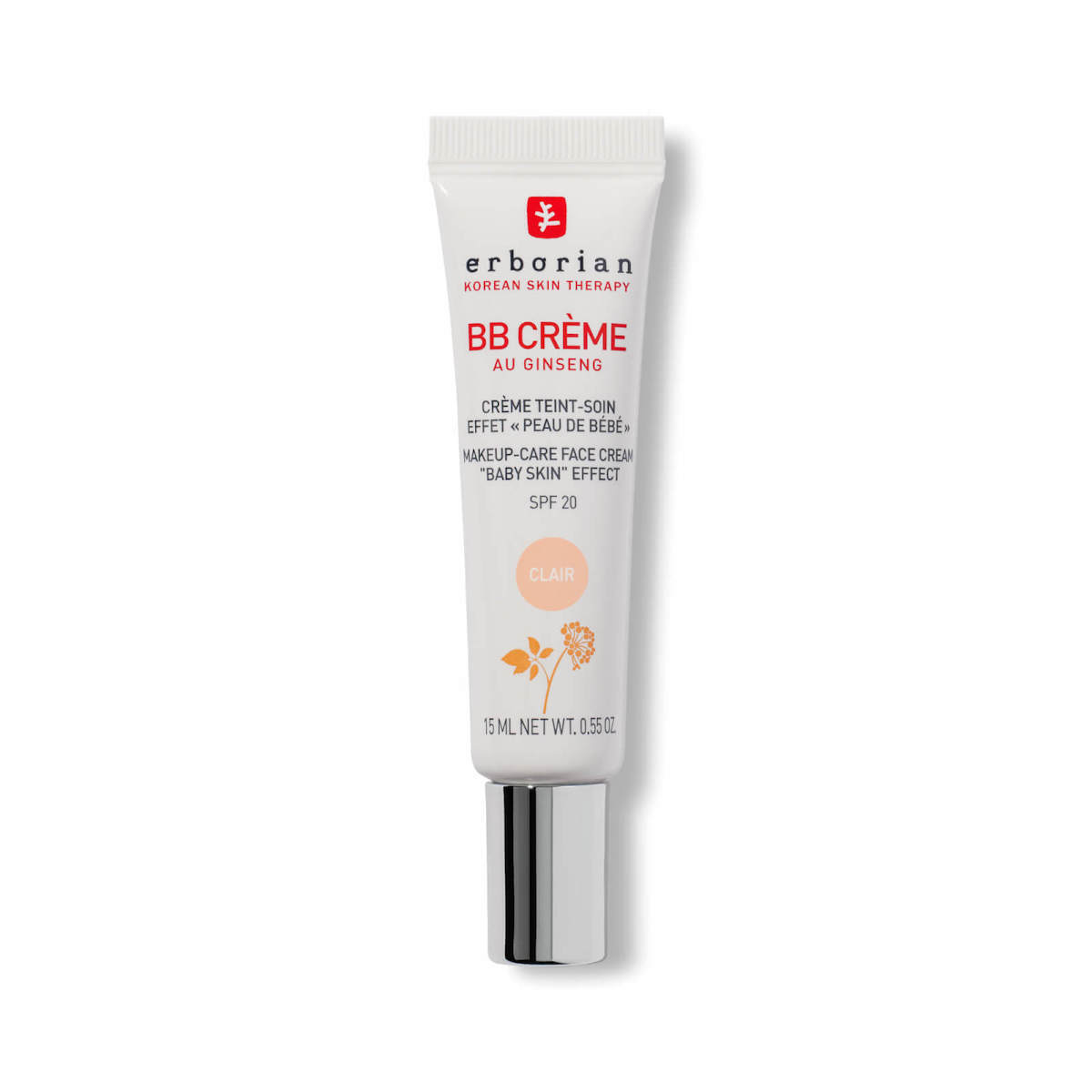 Erborian, B.B Cream, Ginseng, Moisturizing, BB Cream, 02, Clair, SPF 20, 15 ml
