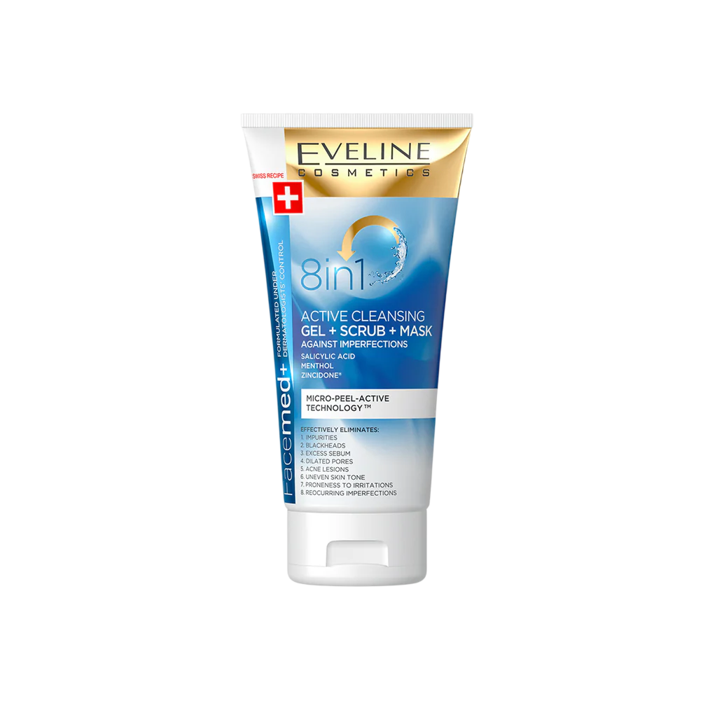 Eveline Cosmetics, Active Epil, Salicylic Acid, Eliminates Impurities, Cleansing Gel, For Face, 150 ml *Tester