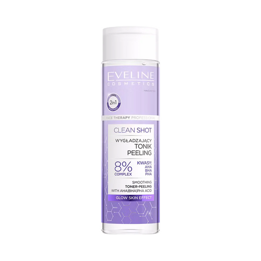 Eveline Cosmetics, Clean Shot, Peeling, Tonic Lotion, For Face, 200 ml