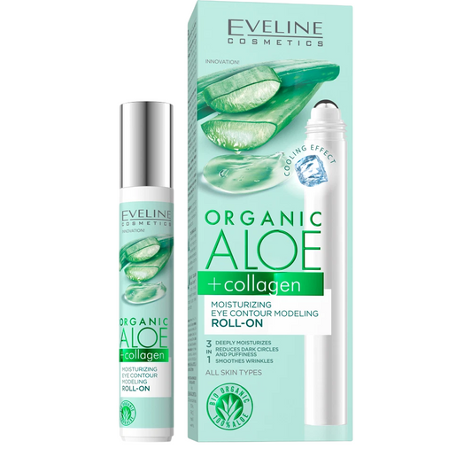 Eveline Cosmetics, Organic Aloe + Collagen, Moisturising, Eye Roll-On, 15 ml *Tester