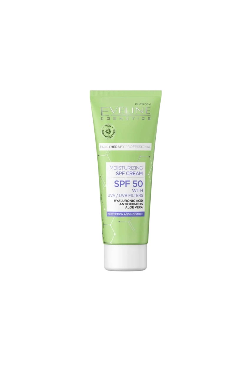 Eveline Cosmetics, Therapy Professional, Aloe, Moisturizing, Daily, Cream, For Face, SPF 50, 30 ml