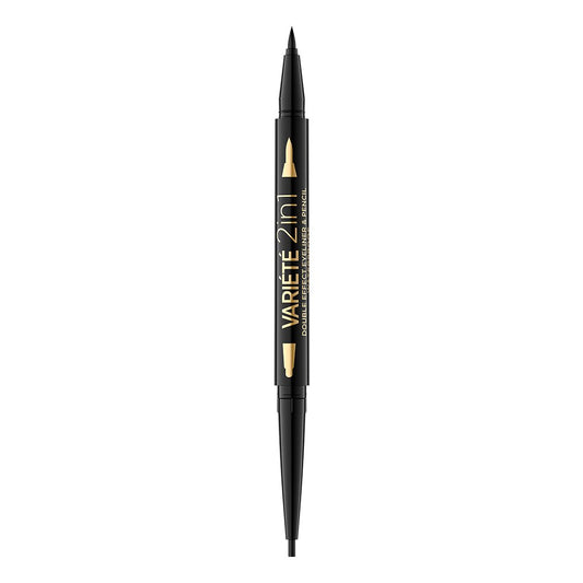 Eveline Cosmetics, Variete, Double-Ended, Gel Eyeliner, Ultra Black