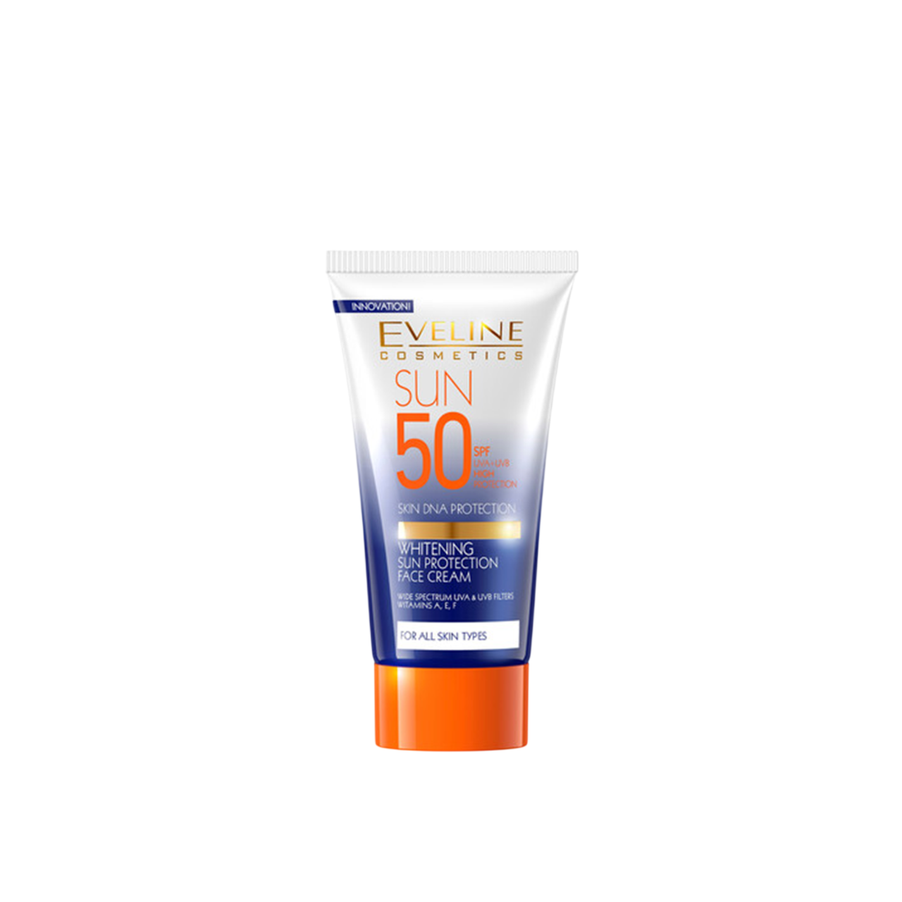 Eveline Cosmetics, Whitening Sun Protection, Hyaluronic Acid, Whitening, Daily, Cream, For Face, SPF 50, 50 ml