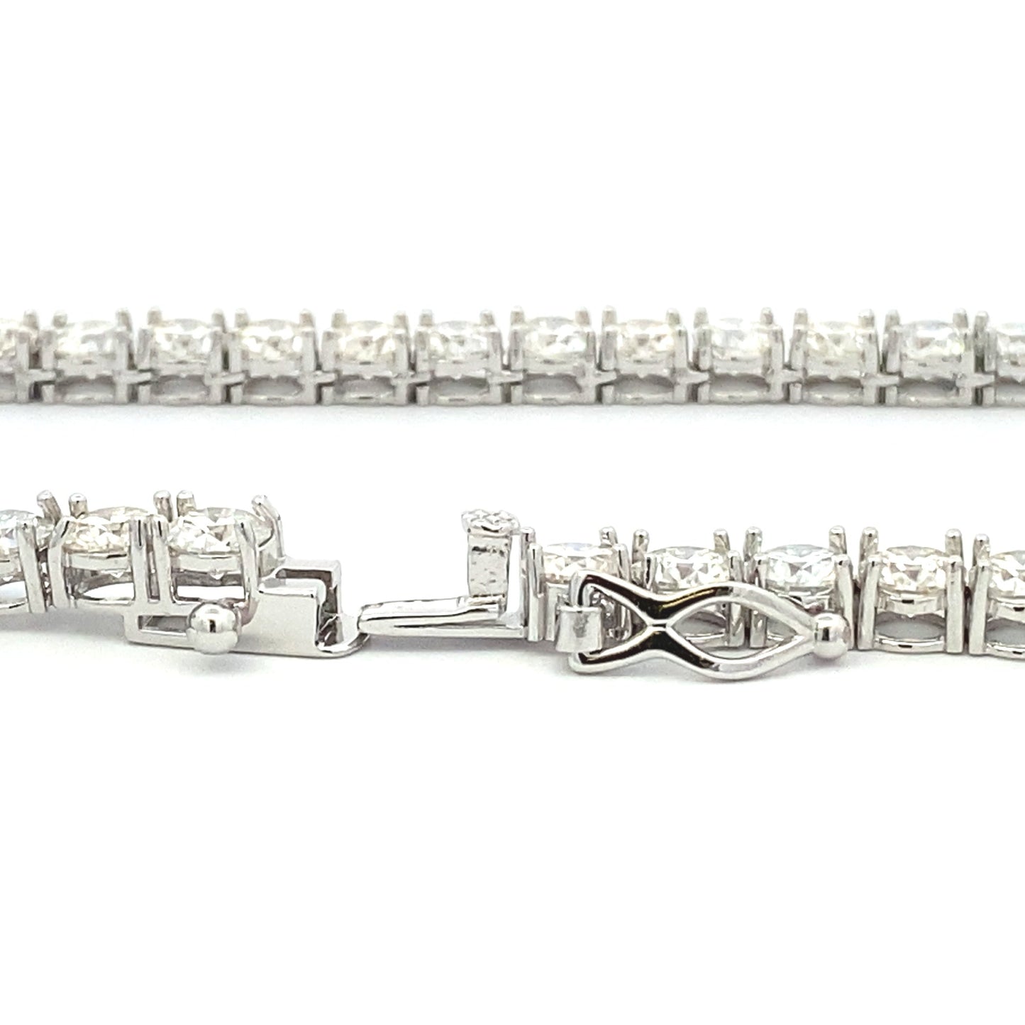 Collar de tenis de moissanita de 45,00 ct en plata de ley