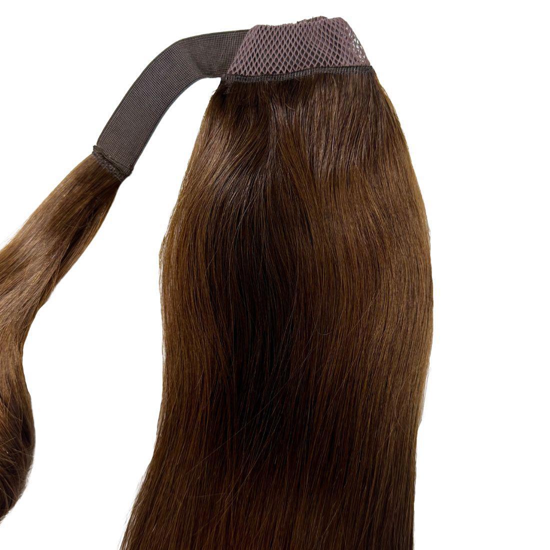 Dark Brown 100% Human Hair Ponytail Extension Luxegan