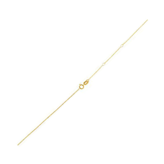 Cadena ajustable de cable en oro amarillo de 14k (0.97 mm)