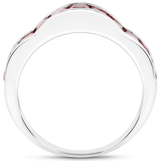 2.25 Carat Genuine Garnet .925 Sterling Silver Ring