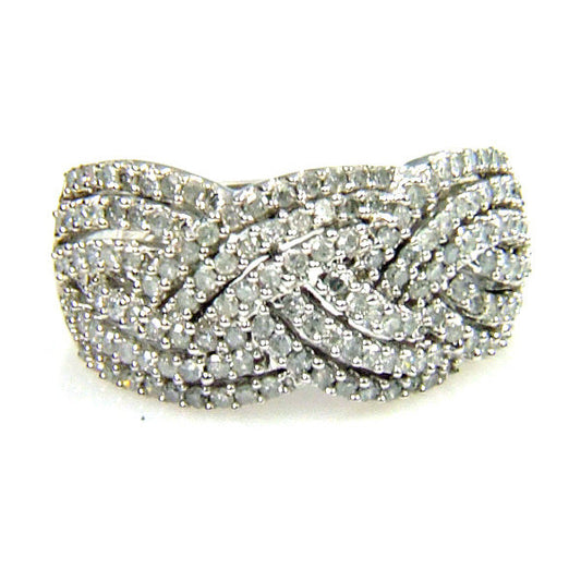 Anillo de Diamantes de 1.00ct Oro Blanco de 10KT