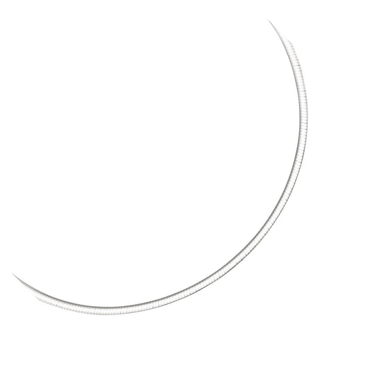 Collar Omega Reversible de Oro de Dos Tonos de 3.0 mm y 14k