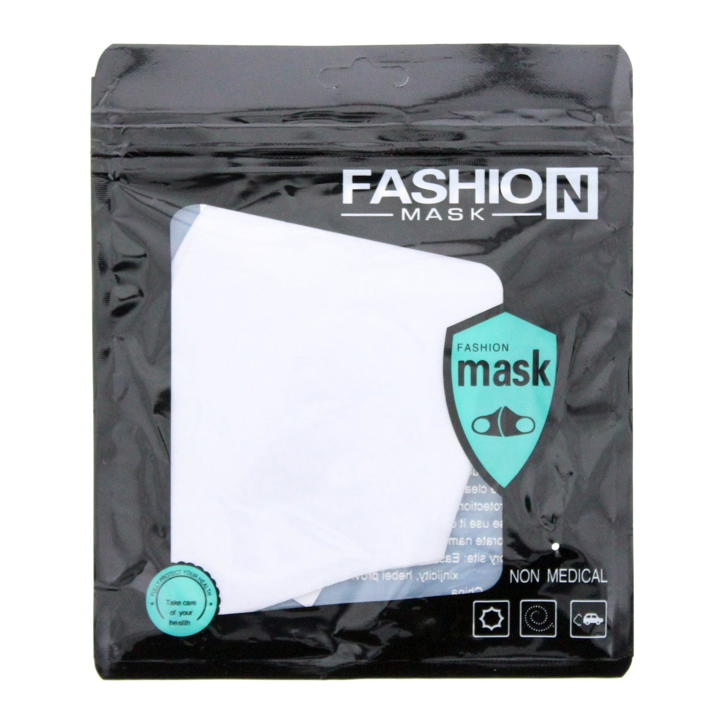 Fashion, Fashion, Textile Mask, White, Reusable, Unisex